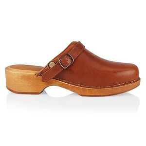 Redone Brown Leather Clogs